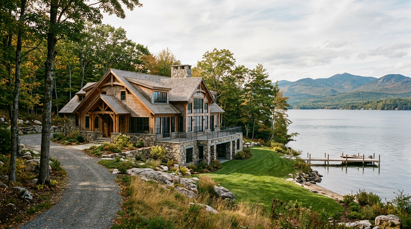 Lake Champlain Estate — lakefront custom home