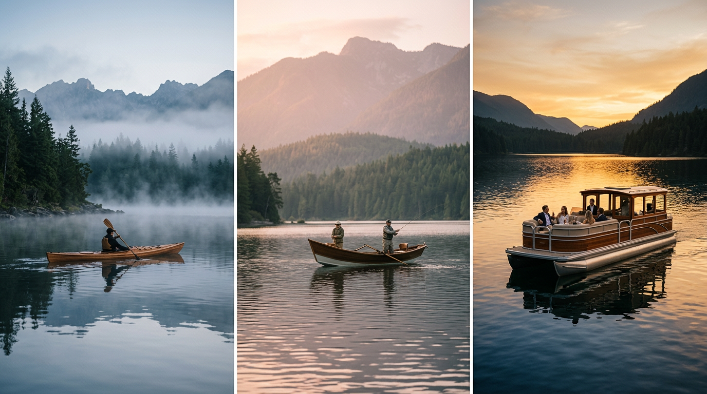 Sunrise kayaking and fly fishing on Lake Meridian